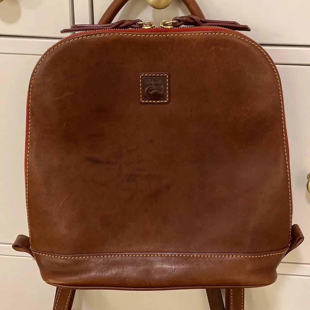 Dooney Bourke Florentine Zip Pod Backpack chestnut - Picture 2 of 13